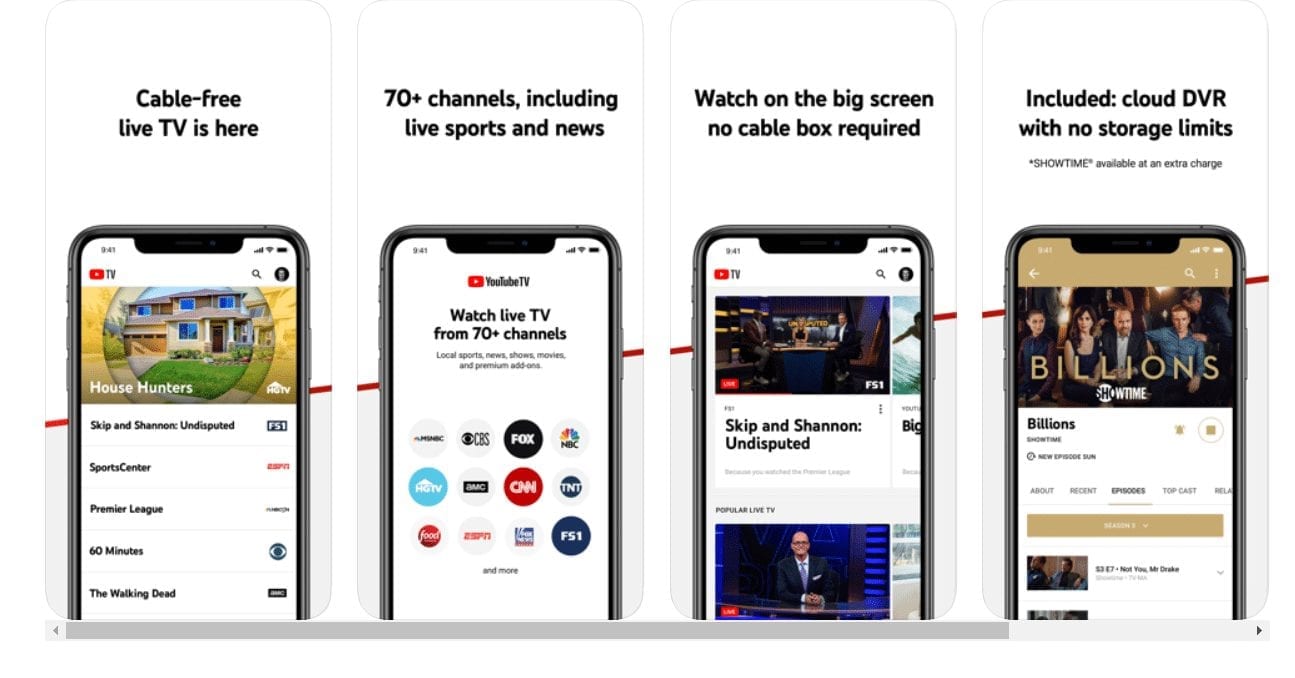 Youtube TV apps